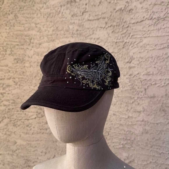 Accessories - HARLEY DAVIDSON RHINESTONE EMBROIDERED CADET CAP